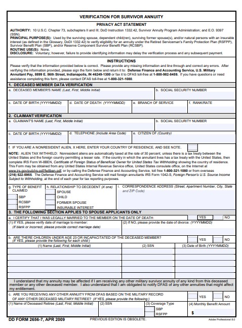 dd Form 2656-7 fillable