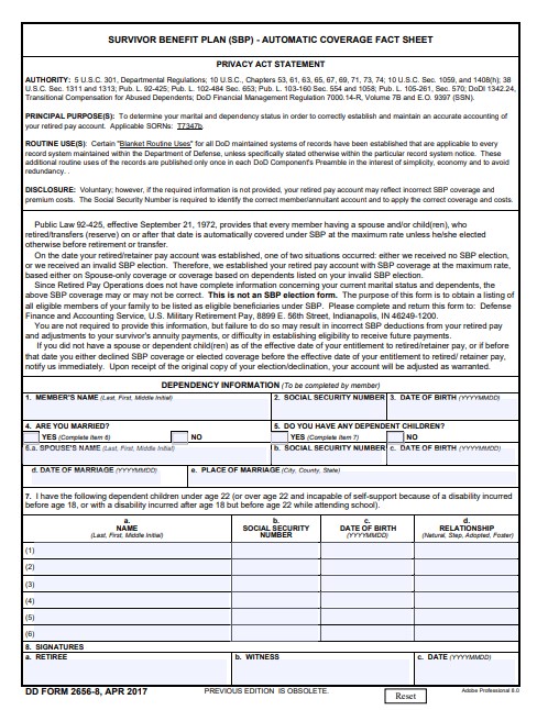 dd Form 2656-8 fillable