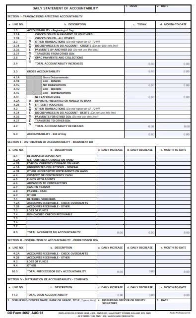 dd Form 2657 fillable