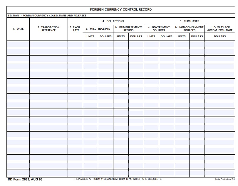 dd Form 2663 fillable