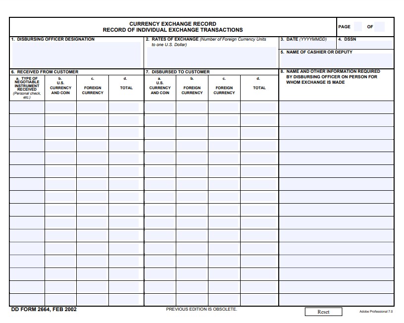 dd Form 2664 fillable