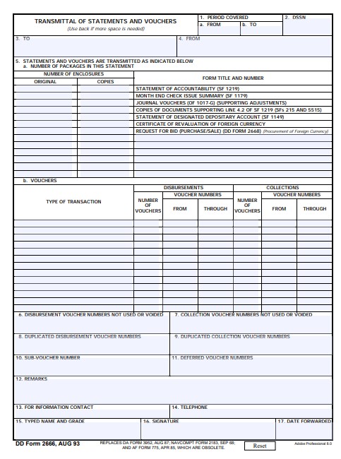 dd Form 2666 fillable