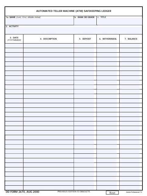 dd Form 2670 fillable