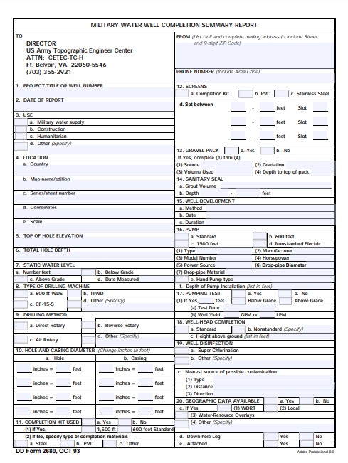 dd Form 2680 fillable