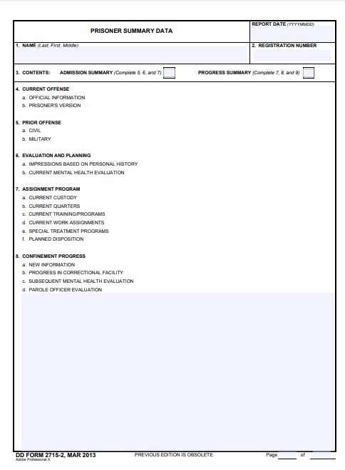 dd Form 2715-2 fillable