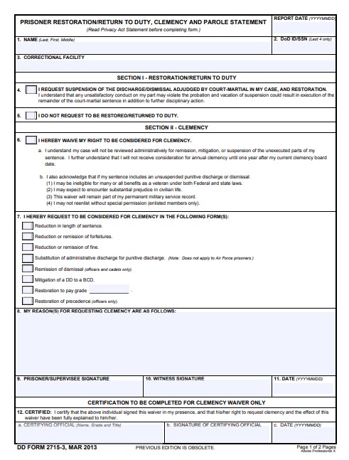 dd Form 2715-3 fillable