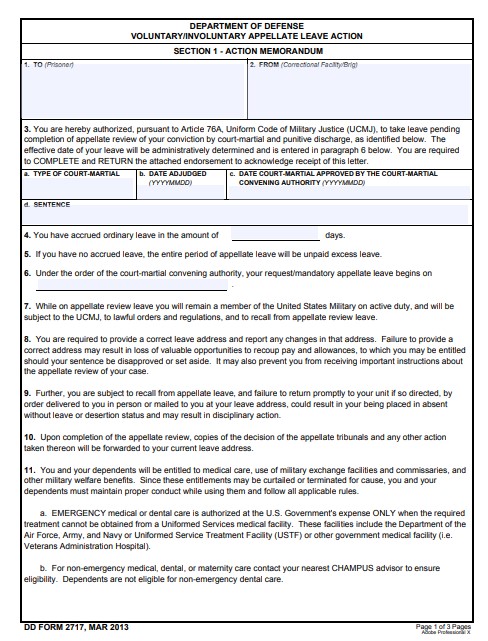 dd Form 2717 fillable