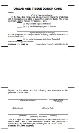 dd Form 2731 fillable