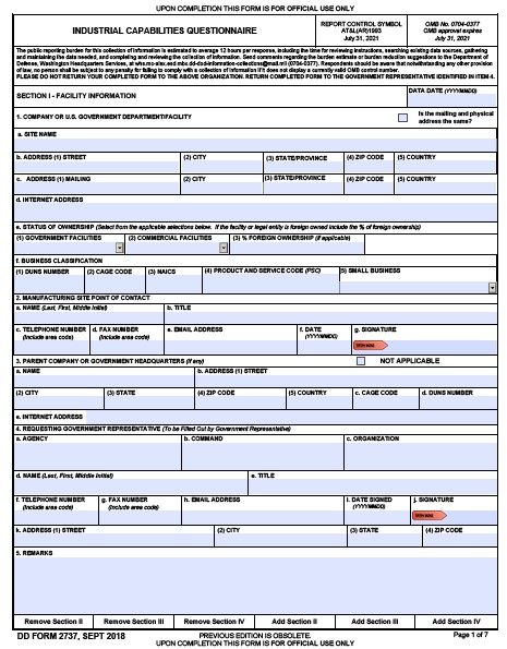 dd Form 2737 fillable