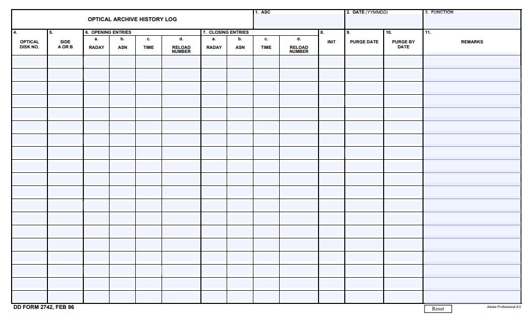 dd Form 2742 fillable