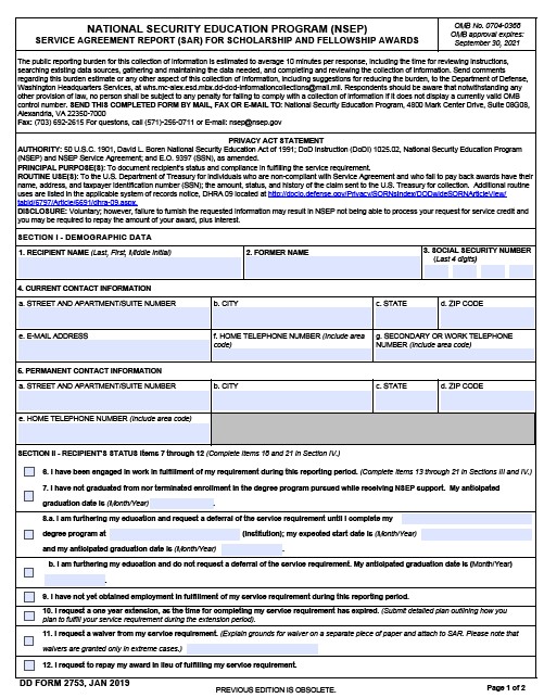 dd Form 2753 fillable