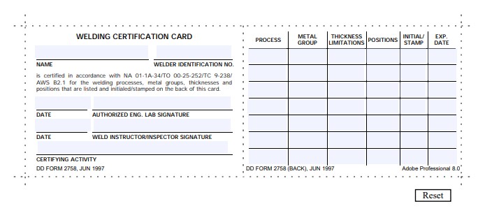 dd Form 2758 fillable