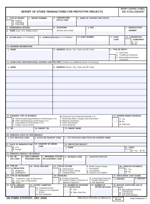 dd Form 2759-TEST fillable