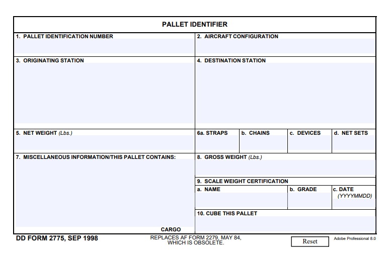 dd Form 2775 fillable