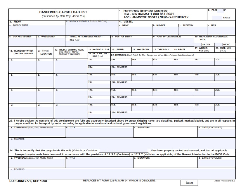 dd Form 2776 fillable