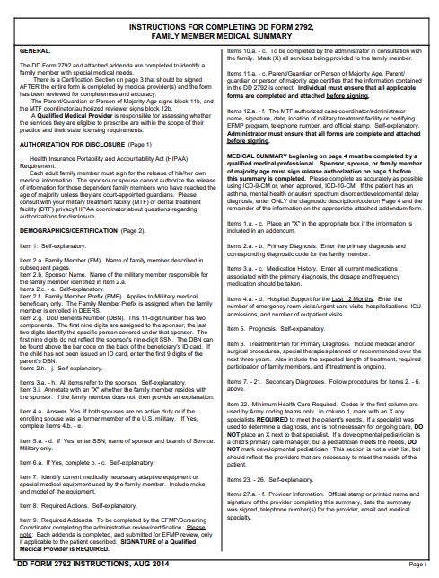 dd Form 2792 fillable