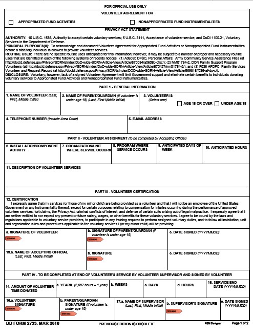 dd Form 2793 fillable