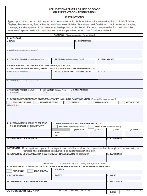 dd Form 2798 fillable