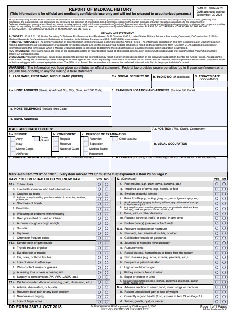 dd Form 2807-1 fillable