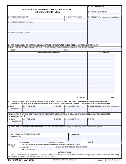 dd Form 281 fillable