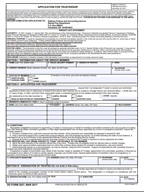 dd Form 2827 fillable