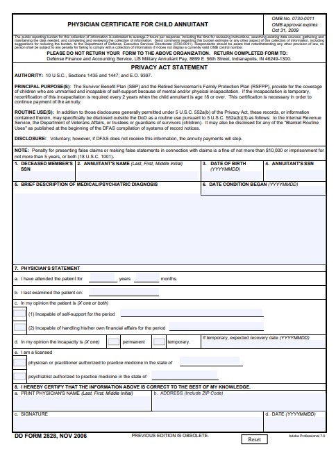 dd Form 2828 fillable