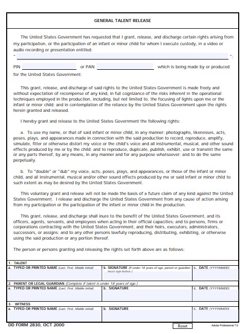 dd Form 2830 fillable