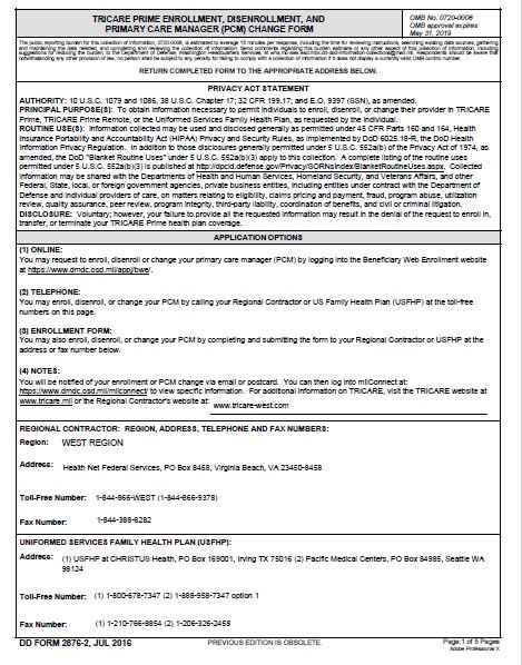 dd Form 2876-2 fillable