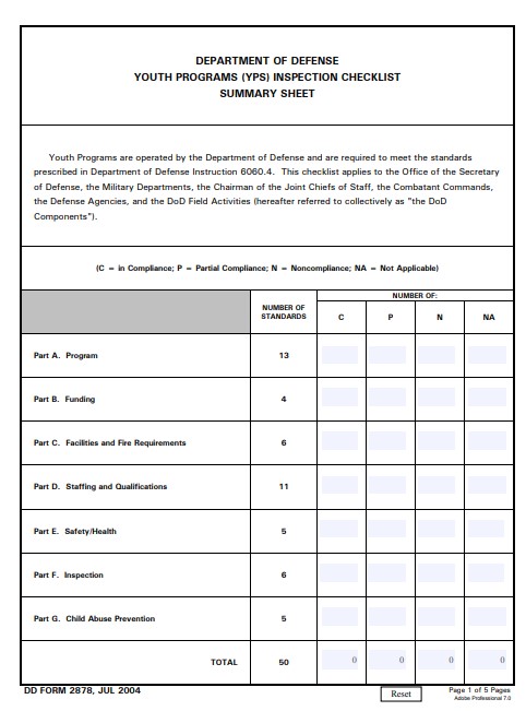 dd Form 2878 fillable