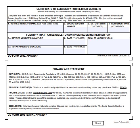 dd Form 2892 fillable