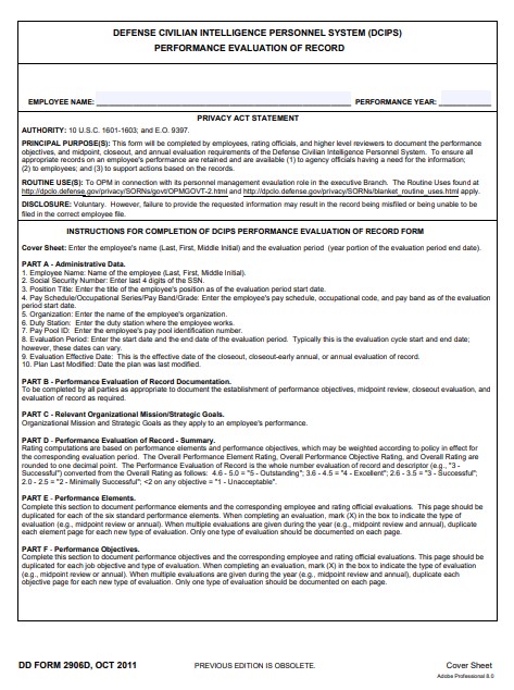 dd Form 2906D fillable