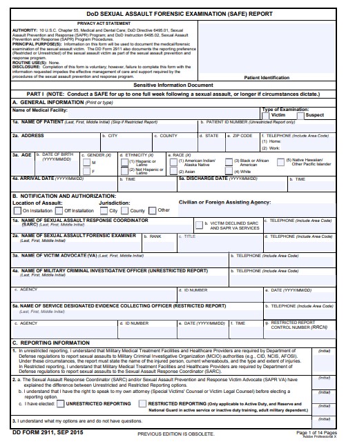 dd Form 2911 fillable