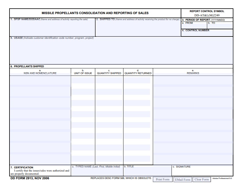 dd Form 2913 fillable