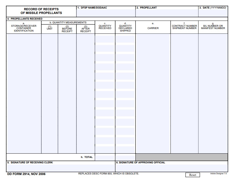 dd Form 2914 fillable