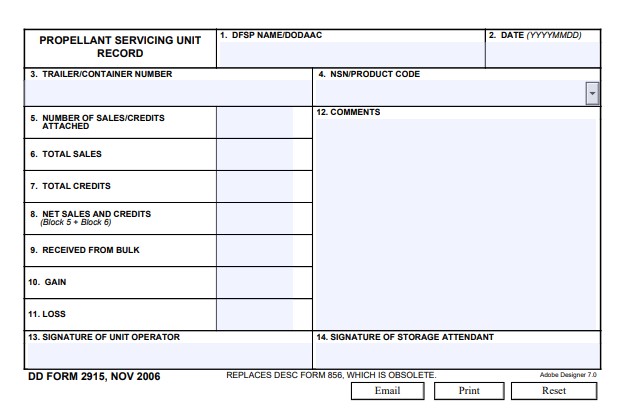 dd Form 2915 fillable