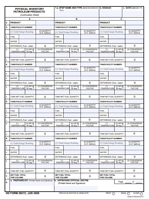 dd Form 2921C fillable