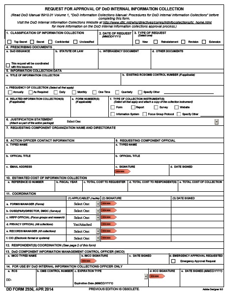 dd Form 2936 fillable