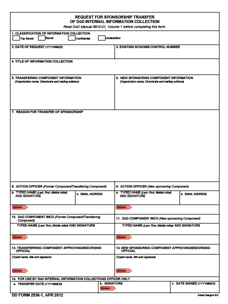 dd Form 2936-1 fillable