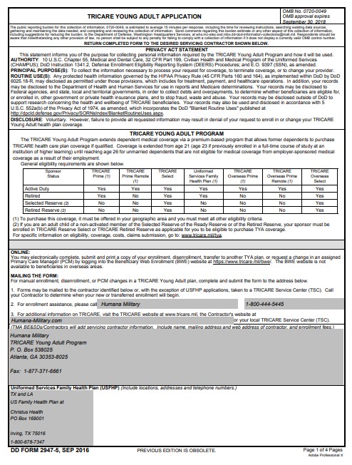 dd Form 2947-5 fillable