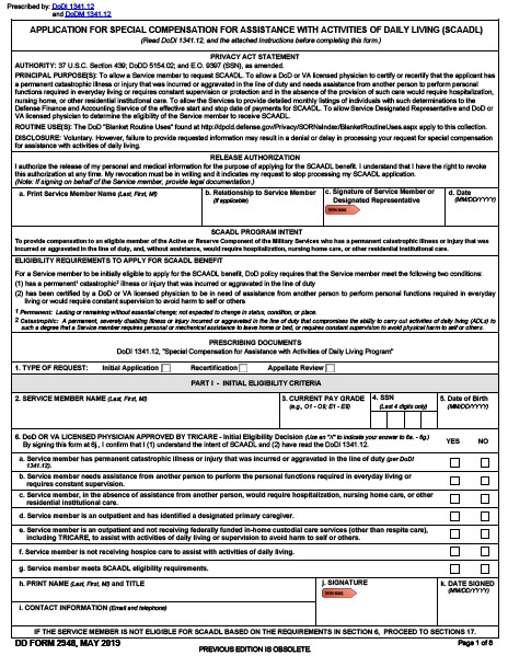 dd Form 2948 fillable