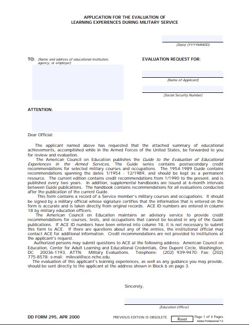 dd Form 295 fillable