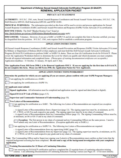 dd Form 2950-1 fillable