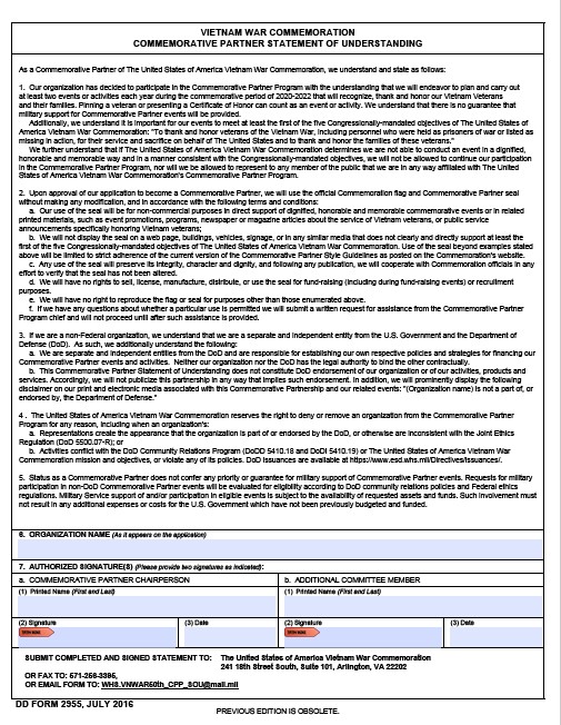 dd Form 2955 fillable