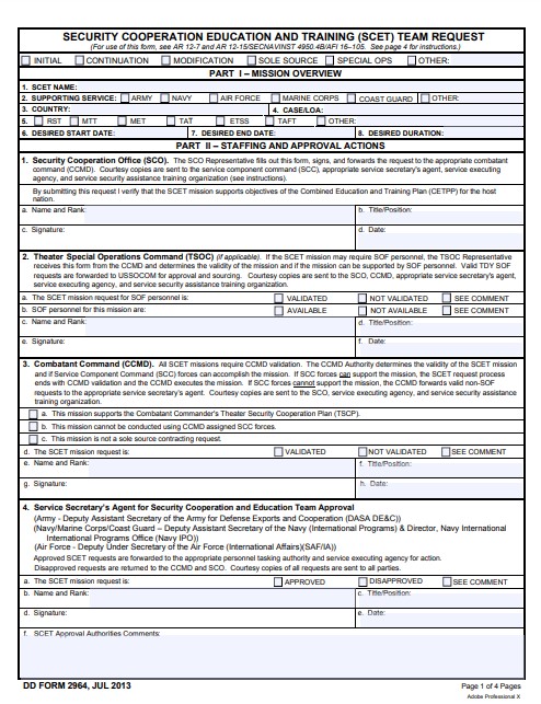 dd Form 2964 fillable