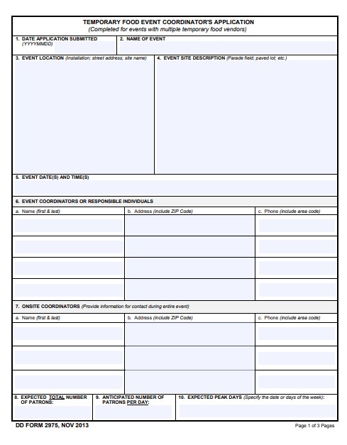 dd Form 2975 fillable