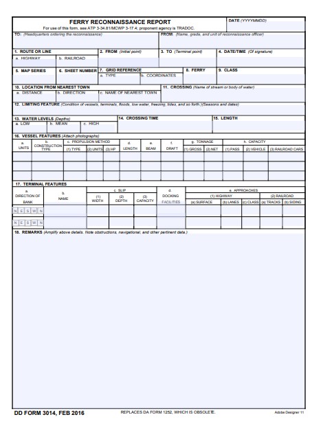 dd Form 3014 fillable