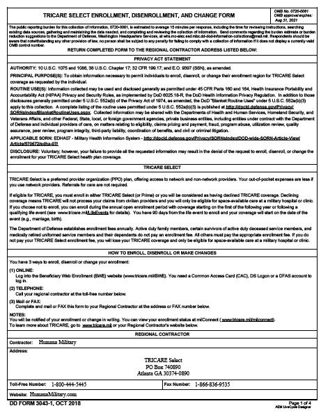 dd Form 3043-1 fillable