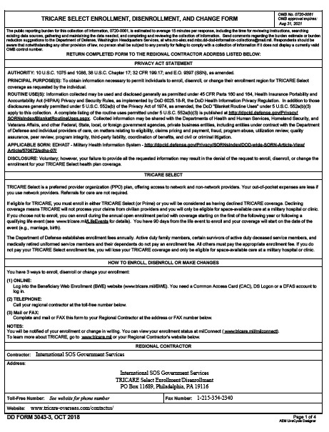 dd Form 3043-3 fillable