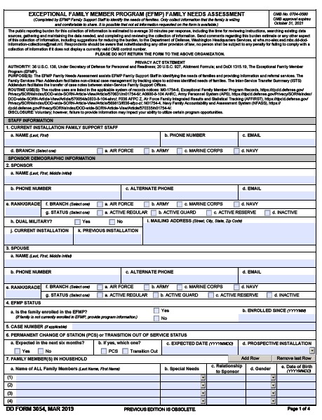 dd Form 3054 fillable