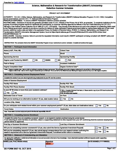 dd Form 3067-10 fillable